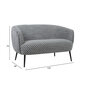 Sofa Home4You Accent, 129x80 cm, pilka kaina ir informacija | Sofos | pigu.lt