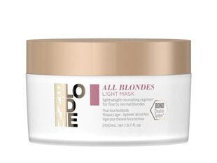 Maitinamoji plaukų kaukė Schwarzkopf Professional Blond Me All Blondes Light, 200 ml kaina ir informacija | Plaukų stiprinimo priemonės | pigu.lt