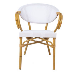 Стул BAMBUS, 57x58xH83 см, белый цена и информация | Садовые стулья, кресла, пуфы | pigu.lt