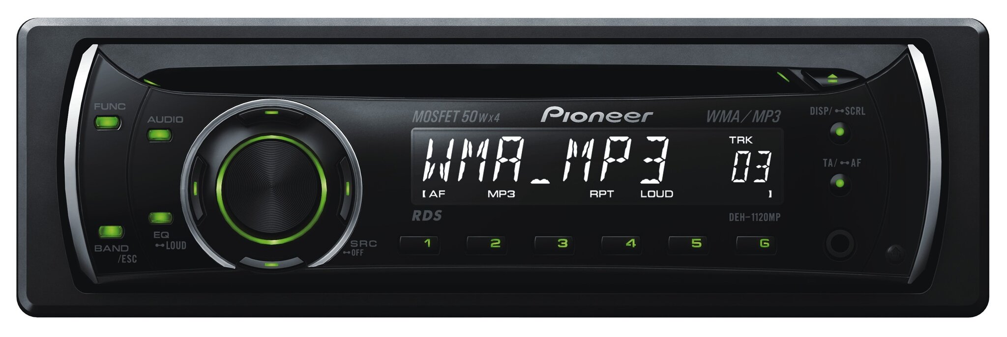 Automagnetola Pioneer DEH-1120MP kaina ir informacija | Automagnetolos, multimedija | pigu.lt