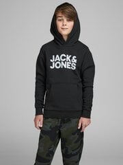 Детская толстовка JACK & JONES JUNIOR 12152841*02, черная 5714487314820 цена и информация | Свитеры, жилетки, пиджаки для мальчиков | pigu.lt