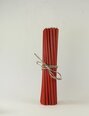 Bičių vaško žvakės Raudonos spalvos 50 vnt. 0,8x25 cm