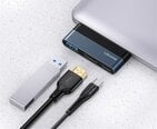 USAMS SJ492 USB-C šakotuvas į 1xUSB, 1xUSB-C, 1xHDMI, Juodas