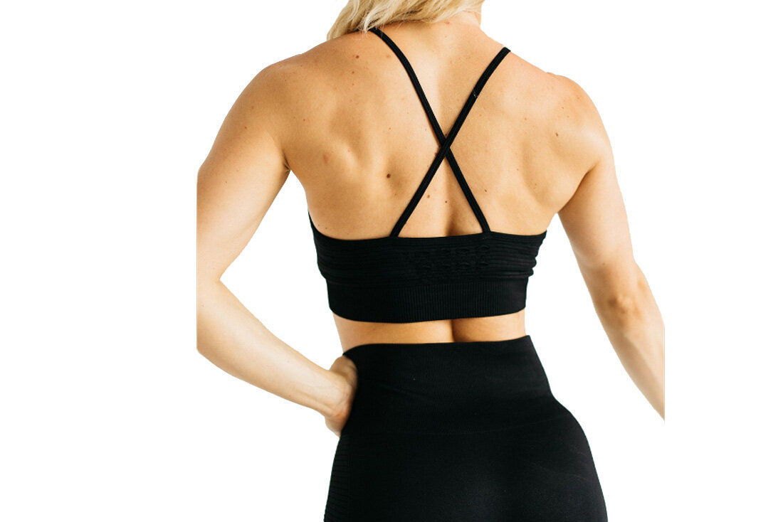 Sportinė liemenė moterims GymHero California Cute Bra, juoda kaina ir informacija | Sportinė apranga moterims | pigu.lt