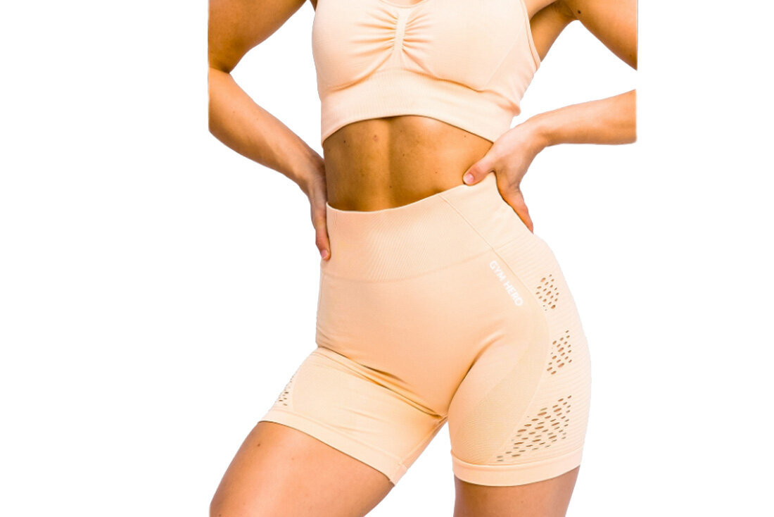 Sportiniai šortai moterims GymHero California Cute Shorts Peach kaina ir informacija | Sportinė apranga moterims | pigu.lt
