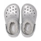 Crocs™ šlepetės vaikams Classic Crocs Cutie Clog Kid's Classic Glitter Lined Clog Kid's 80170, sidabrinės spalvos kaina ir informacija | Šlepetės, kambario avalynė vaikams | pigu.lt