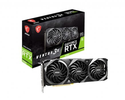 MSI GeForce RTX 3060 VENTUS 3X 12G OC NVIDIA 12 GB GDDR6 kaina ir informacija | Vaizdo plokštės (GPU) | pigu.lt