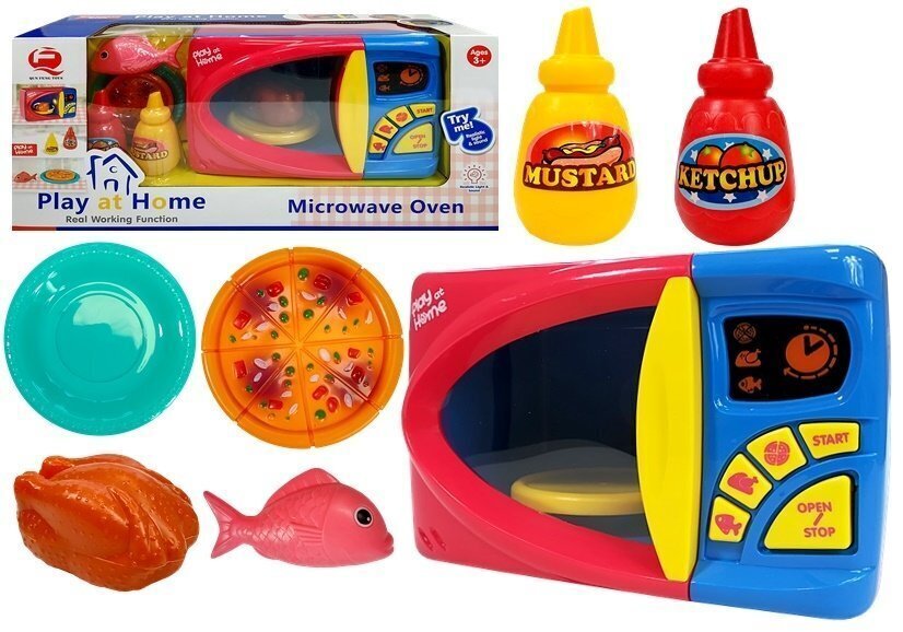Žaislinė mikrobangų krosnelė su priedais kaina ir informacija | Žaislai mergaitėms | pigu.lt