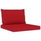 Trivietė sodo sofa su raudonomis pagalvėlėmis, ruda kaina ir informacija | Lauko kėdės, foteliai, pufai | pigu.lt