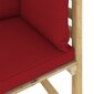 Kampinė sodo sofa su pagalvėlėmis, ruda цена и информация | Lauko kėdės, foteliai, pufai | pigu.lt