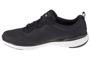 Sportiniai batai moterims Skechers Flex Appeal 3.0 13070-BKW, juodi kaina ir informacija | Sportiniai bateliai, kedai moterims | pigu.lt