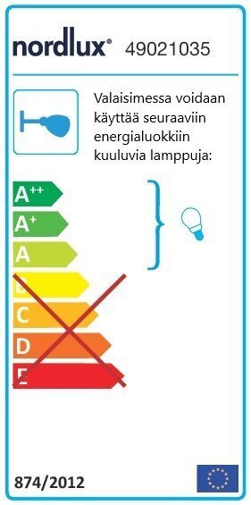 Sieninis šviestuvas Nordlux žalvarinis E27 12,5 W kaina ir informacija | Lauko šviestuvai | pigu.lt