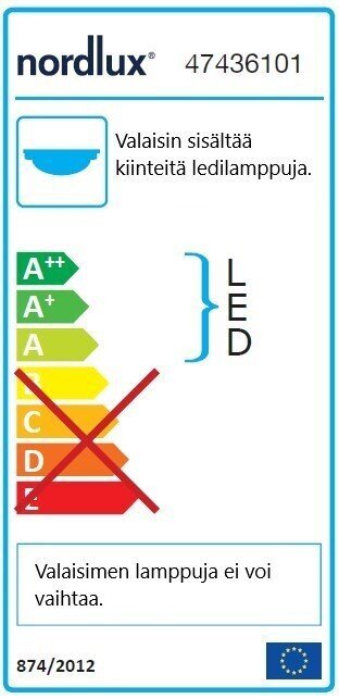 Nordlux įmontuojamas šviestuvas Latona kaina ir informacija | Įmontuojami šviestuvai, LED panelės | pigu.lt