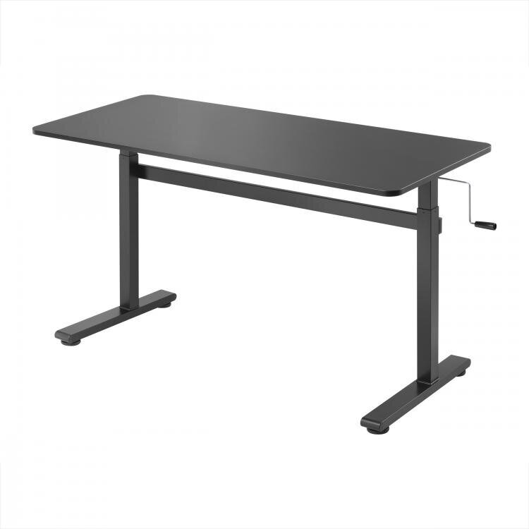 Reguliuojamo aukščio kompiuterinis stalas Sbox MD-220, 140x60x70 cm, pilkas kaina ir informacija | Kompiuteriniai, rašomieji stalai | pigu.lt