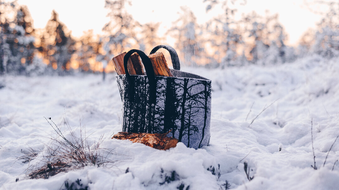 Daiktų laikymo krepšys Muurla Nordic 30L, 31 cm aukščio, Ø 35 cm, Miškas kaina ir informacija | Vonios kambario aksesuarai | pigu.lt