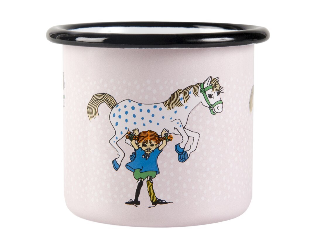 Muurla Pepė ilgakojinė emalio puodelis 150 ml Pippi And The Horse kaina ir informacija | Taurės, puodeliai, ąsočiai | pigu.lt
