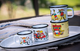 Emalio puodelis „Pepė Ilgakojinė Muurla“ 0.15 l „Pippi & Mr. Nilsson“ kaina ir informacija | Taurės, puodeliai, ąsočiai | pigu.lt