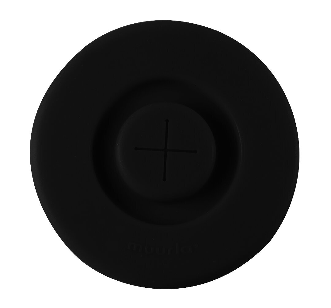 Muurla silikoninis dangtelis su anga šiaudeliui, juodos spalvos, 9,5 cm kaina ir informacija | Indai, lėkštės, pietų servizai | pigu.lt