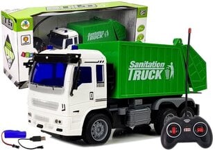 Дистанционно управляемая мусорная машина 1:30 со световыми эффектами, 3 г.+ цена и информация | Игрушки для мальчиков | pigu.lt