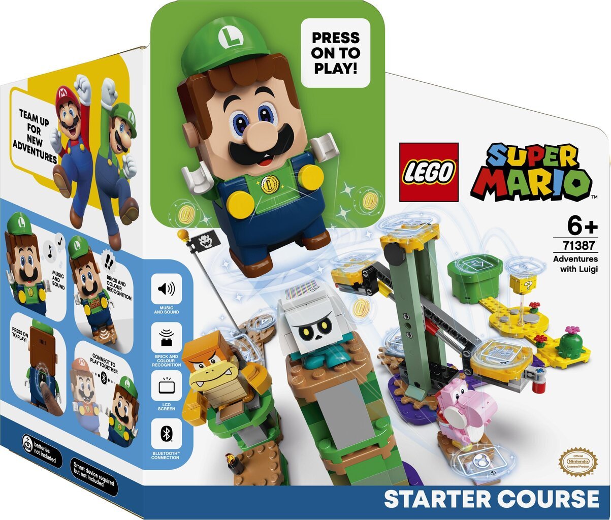 71387 LEGO® Super Mario Nuotykių su Luigi pradinis rinkinys kaina ir informacija | Konstruktoriai ir kaladėlės | pigu.lt