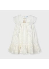 Детское платье Mayoral 3944*42, натурально-белое цена и информация | Платья для девочек | pigu.lt