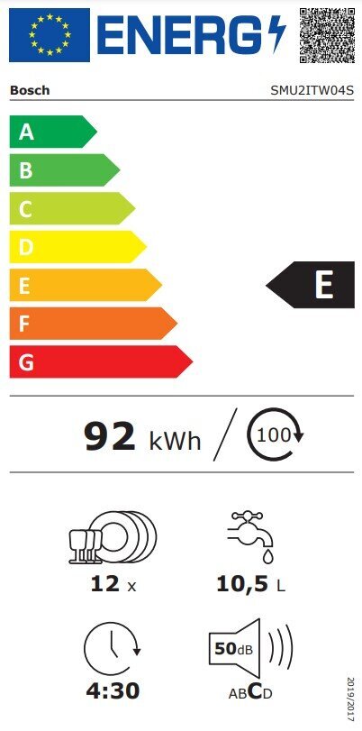 Bosch SMU2ITW04S цена и информация | Indaplovės | pigu.lt