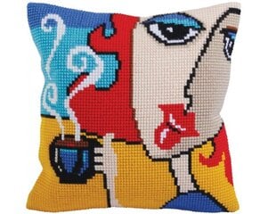 Siuvinėjimo kryželiu rinkinys - pagalvė Collection D'Art 40x40 cm kaina ir informacija | Siuvinėjimo priemonės | pigu.lt