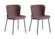 2-ių kėdžių komplektas SalesFever 393727, rudas/juodas цена и информация | Virtuvės ir valgomojo kėdės | pigu.lt