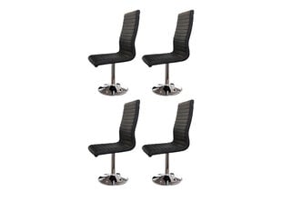 Valgomojo kėdžių komplektas, 4 vnt., juodos spalvos kaina ir informacija | Virtuvės ir valgomojo kėdės | pigu.lt