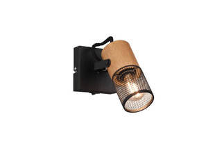 Точечный светильник Tosh, 1-компонентный, E27, черный матовый цена и информация | Настенные светильники | pigu.lt