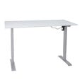 Письменный стол ERGO с 1 мотором 160x80xH71-121см белый / серый