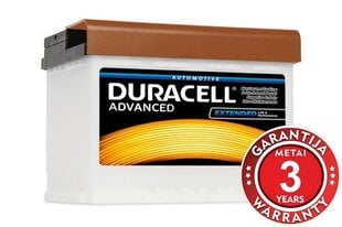 DURACELL Advanced 63Ah 600A 12V аккумулятор цена и информация | Аккумуляторы | pigu.lt