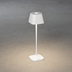 Настольная лампа Konstsmide Capri, квадратная, белая, USB  зарядка, регулируемая цена и информация | Уличные светильники | pigu.lt