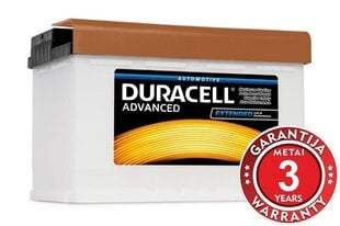 DURACELL Advanced 77Ah 700A 12V аккумулятор цена и информация | Аккумуляторы | pigu.lt