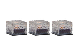 Светильники наружные с солнечной батареей Ice Cube, 3 шт. цена и информация | Уличные светильники | pigu.lt