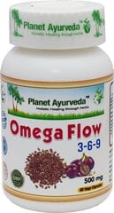 Пищевая добавка Planet Ayurveda Omega Flow 3-6-9, 60 капсул, MP-1605/21 цена и информация | Витамины, пищевые добавки, препараты для хорошего самочувствия | pigu.lt