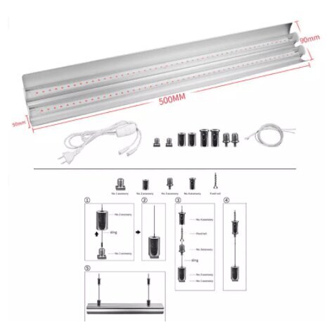 Pilno spektro pakabinamas šviestuvas augalams auginti *EU* 1 vnt kaina ir informacija | Elektros lemputės | pigu.lt