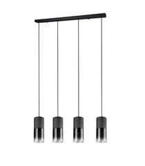Подвесной светильник Robin 4xE27 80 см черный матовый дымчатый 920019495 цена и информация | Подвесной светильник | pigu.lt