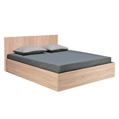 Кровать с ящиком для белья Madrid 140x200 см, дуб цена и информация | Кровати | pigu.lt