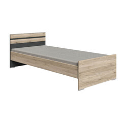 Кровать Cariba, 90x200 см, коричневый/серый цена и информация | Кровати | pigu.lt