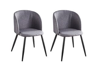 Valgomojo kėdžių komplektas, 2 vnt., pilkos spalvos kaina ir informacija | Virtuvės ir valgomojo kėdės | pigu.lt