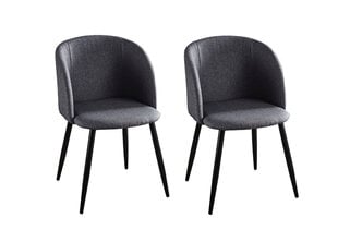 Набор обеденных стульев, 2 шт., темно-серый цена и информация | Стулья для кухни и столовой | pigu.lt