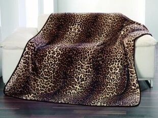 Плед CASHMERE, леопардово-коричневый, 150x200 см цена и информация | Покрывала, пледы | pigu.lt