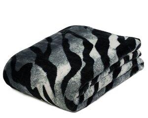 Tekstilinis pledas / antklodė Cashmere tigras, pilkas, 150 x 200 cm kaina ir informacija | Lovatiesės ir pledai | pigu.lt