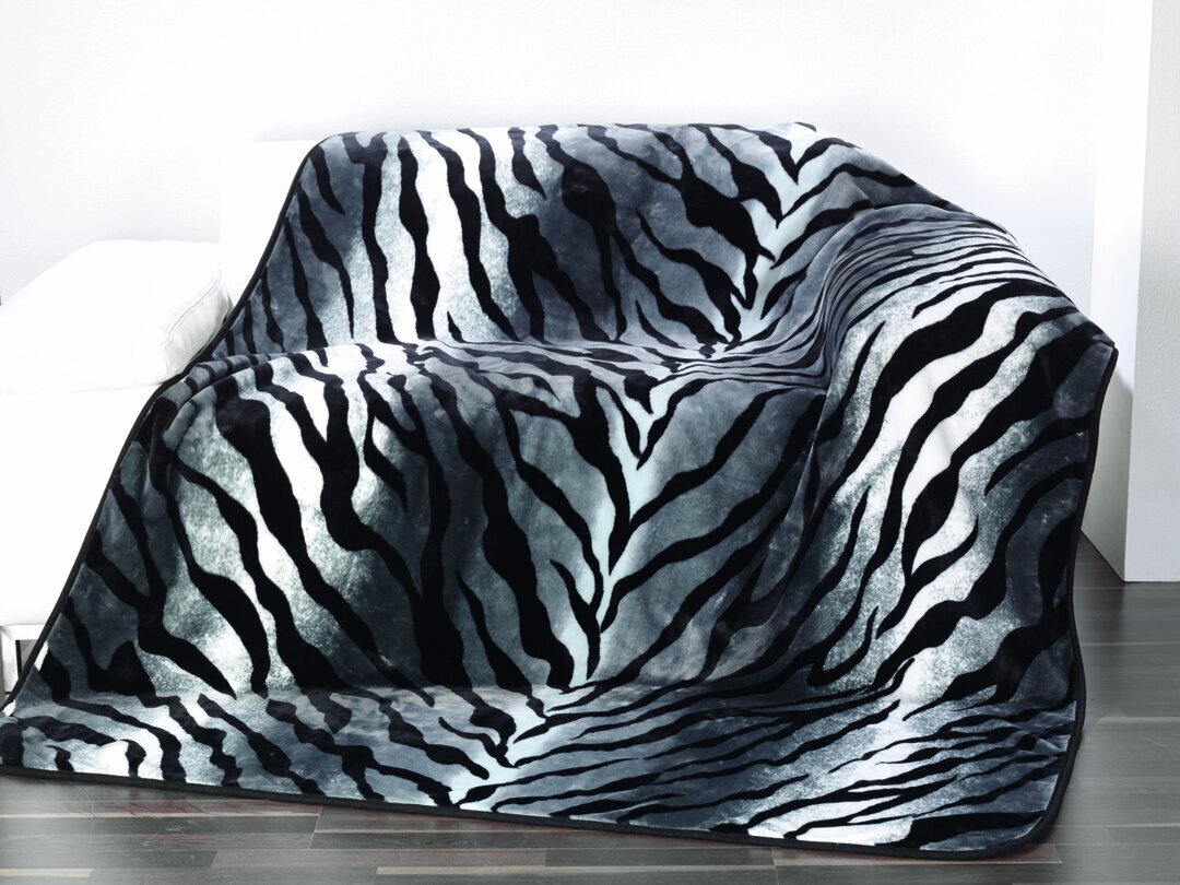 Tekstilinis pledas / antklodė Cashmere tigras, pilkas, 150 x 200 cm цена и информация | Lovatiesės ir pledai | pigu.lt