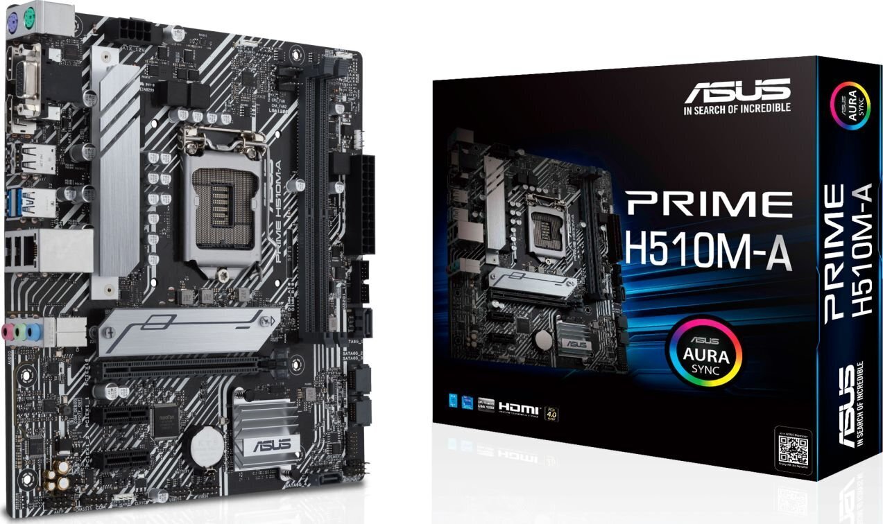 Asus PRIME H510M-A kaina ir informacija | Pagrindinės plokštės | pigu.lt