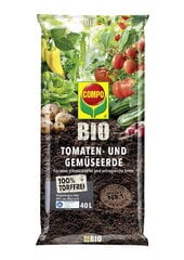Грунт для помидоров и овощных культур Compo BIO, 40 л цена и информация | Грунт, земля, торф, компост | pigu.lt