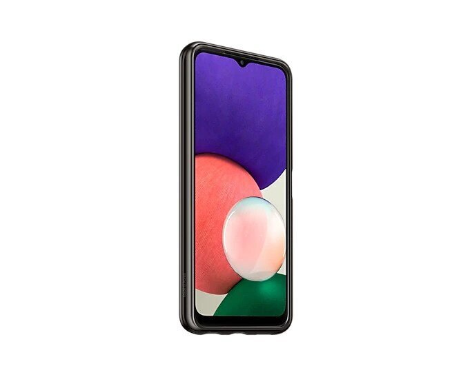 "Samsung Galaxy A22 5G A226F" minkštas permatomas dangtelis, juodas EF-QA226TBEGEU цена и информация | Telefono dėklai | pigu.lt