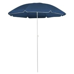 Lauko skėtis su plieniniu stulpu, 180 cm, mėlynas цена и информация | Зонты, маркизы, стойки | pigu.lt