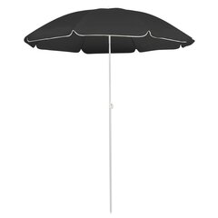 Lauko skėtis su plieniniu stulpu, 180 cm, pilkas kaina ir informacija | Skėčiai, markizės, stovai | pigu.lt